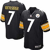 Nike Men & Women & Youth Steelers #7 Ben Roethlisberger Black Team Color Game Jersey,baseball caps,new era cap wholesale,wholesale hats